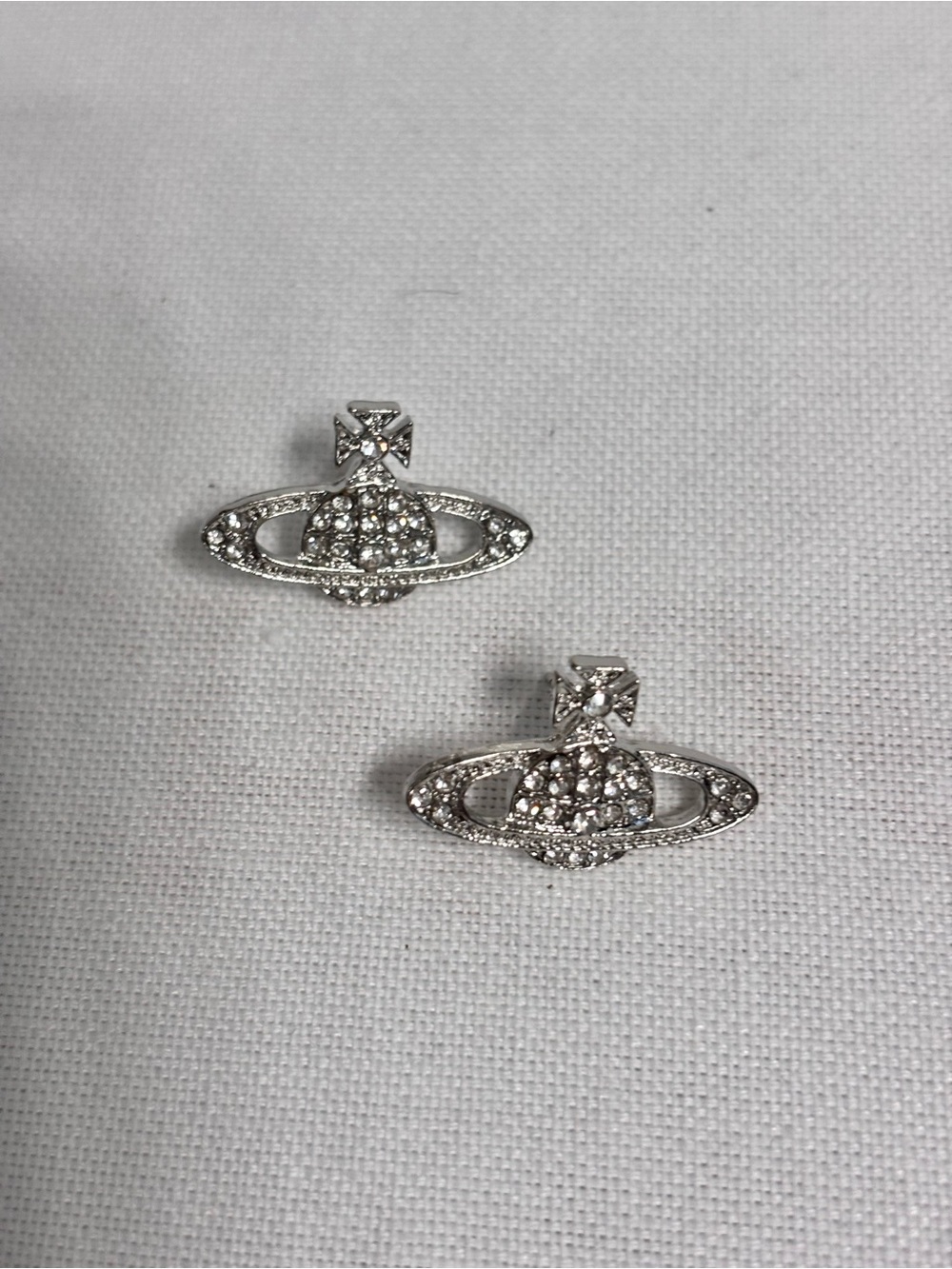 Silver Saturn Planet Stud Earrings/ Unisex style